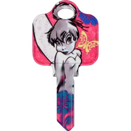 Hillman HILLMAN Disney Tinkerbell Fairy with Butterfly House Key Blank 68 SC1 Single For Schlage Locks 87657